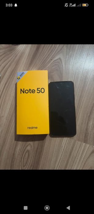 Realme Note 50 Midnight Black – Cutie + Husă, Stare Foarte Bună