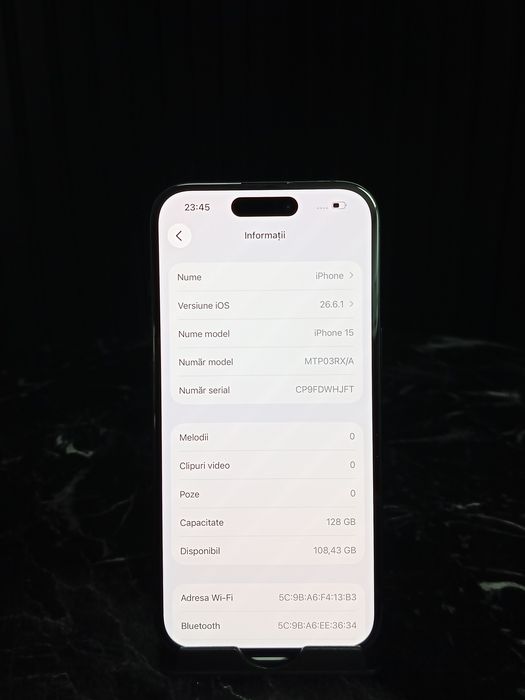 Noble Amanet - iPhone 15 - Baterie 92% - Că NOU - Impecabil