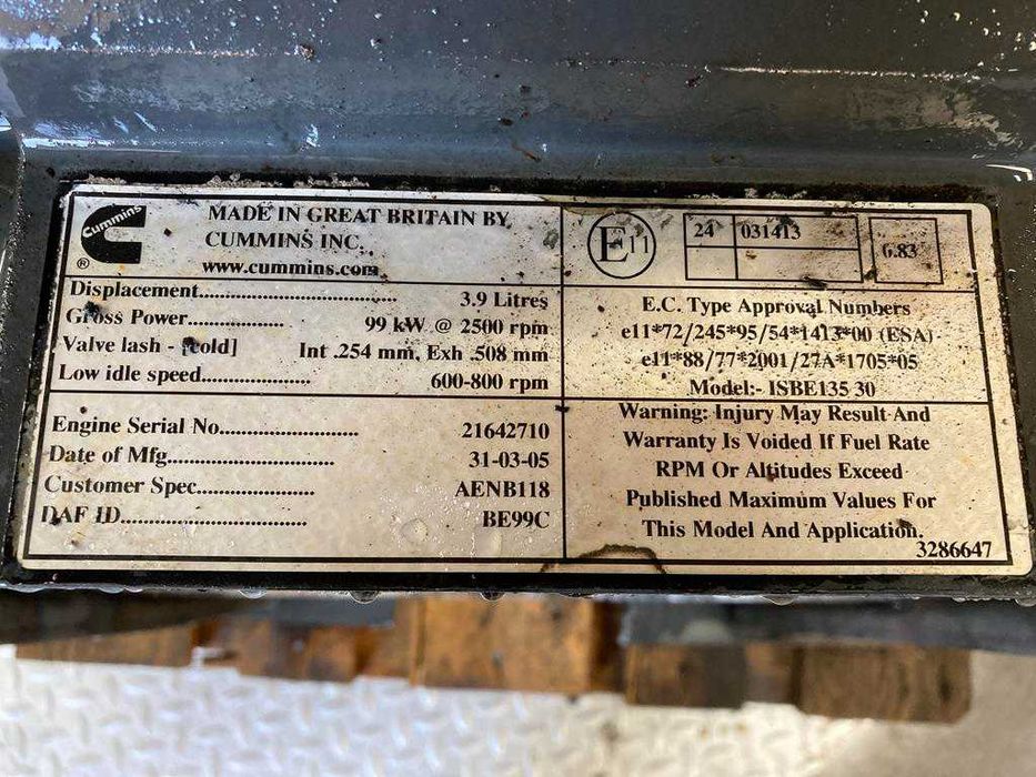 Motor complet LF 45 160 pentru camion DAF - Piese de motor DAF