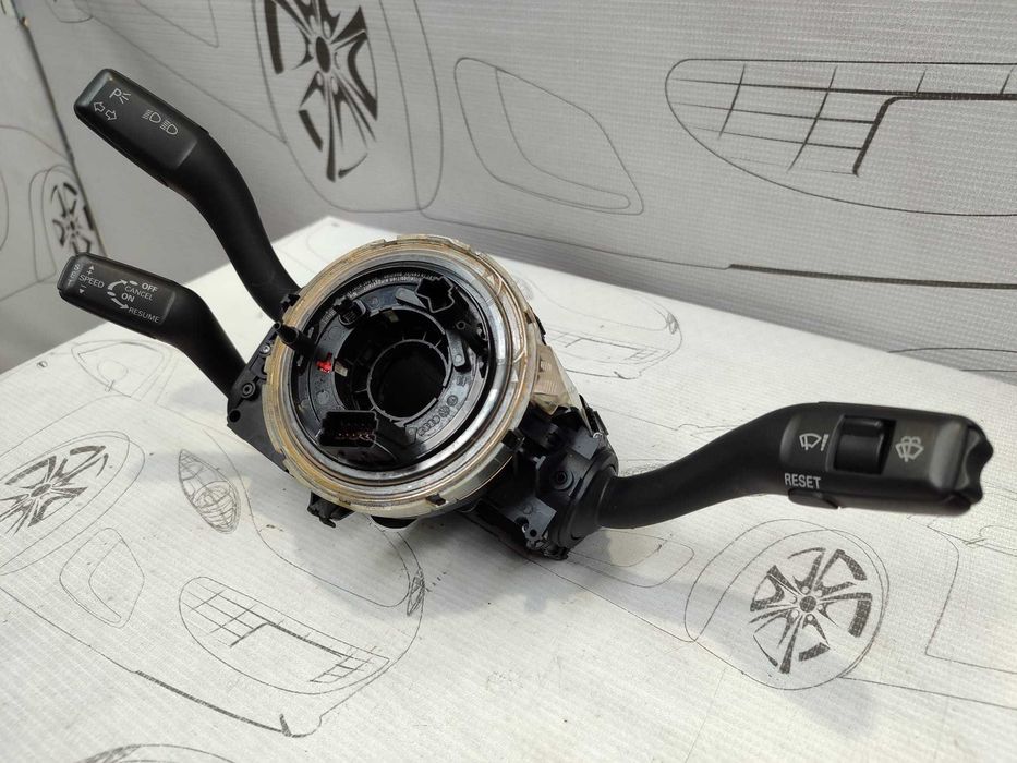 Ansamblu manete comenzi volan + spiră Audi A6 S6 C6 4F 4E0953541A 2007 / [2004-2011] / (5B3)