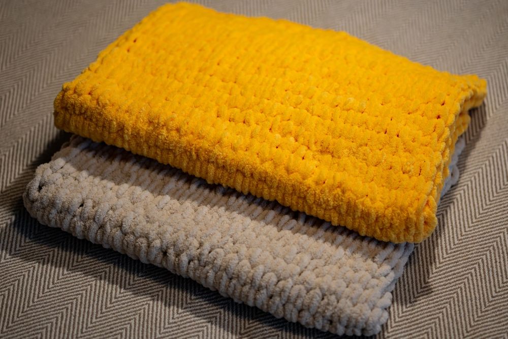 Păturică pufoasă handmade bebelusi