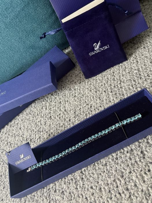 Bratara Swarovski Tennis Matrix Albastră