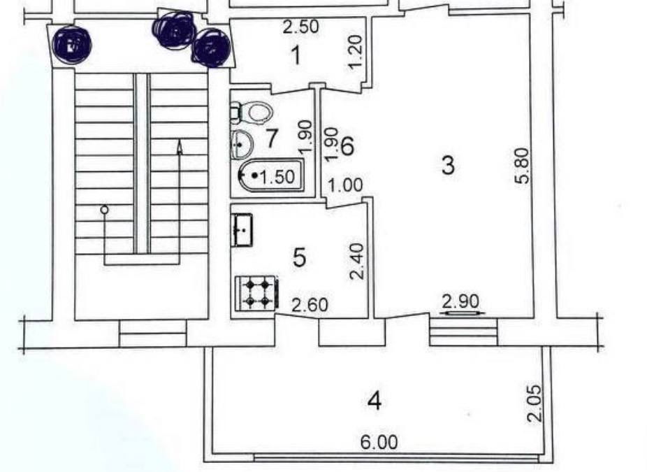 1/1/4 Буюй Ипак Йюли метро, Кирпич балкон 2х6 без ремонта , 59000 уе