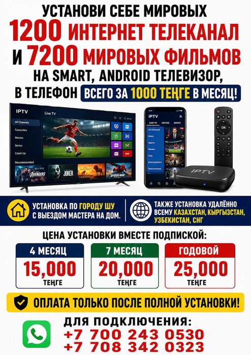 Интернет ТВ на СмартТВ, АндройдТВ, Телефоны, АвтоПанели