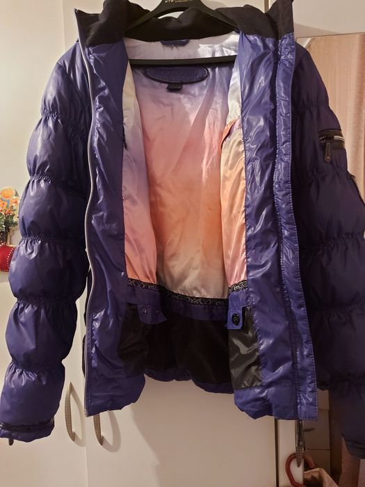 geaca mov M Etirel cu gluga model deosebit