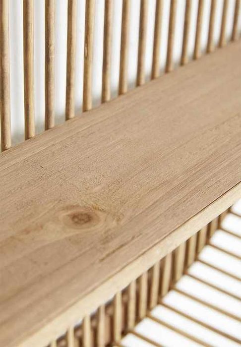 Бамбукова кръгла етажерка за стена