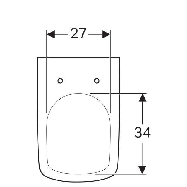 Set vas wc dreptunghiular suspendat cu capac, Geberit Selnova Square