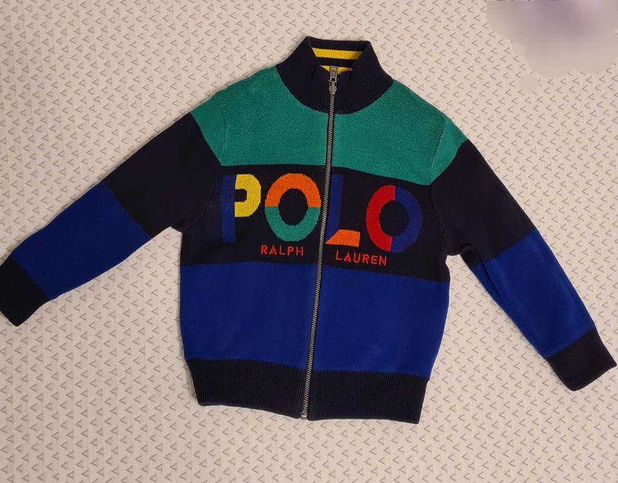 Pulover/jacheta copii cu doua fețe, cu fermoar, Ralph Lauren, 1-2 ani