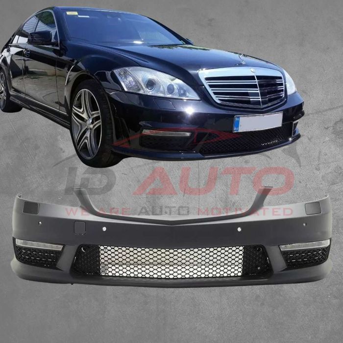 Предна броня за Mercedes W221 S-Class (05-11) - AMG Дизайн LED дневни