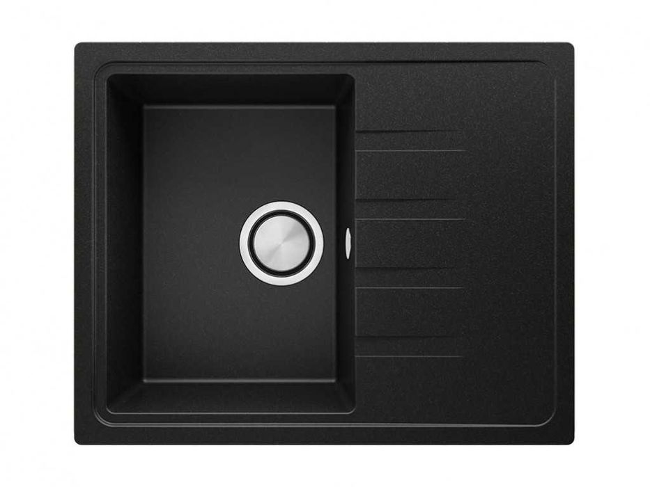 Кухненска мивка от Гранит модел Милано 620 x 500 mm черна