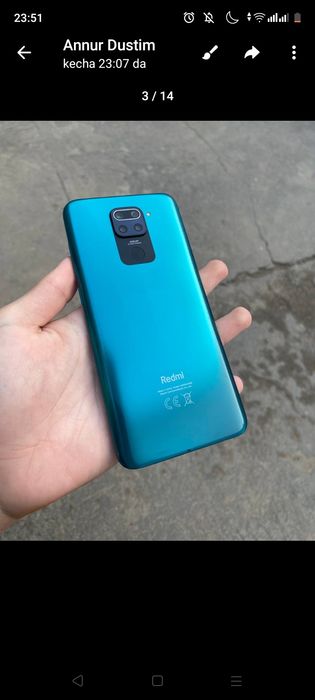Redmi Note 9 Pro 128GB ishlatilgan, holati yaxshi holati edeal 128gb k