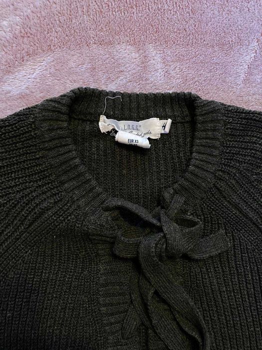 Pulover dama H&M kaki inchis, marime XS (potrivit si pentru S)