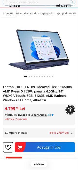 Laptop/Tableta Lenovo Ideapad