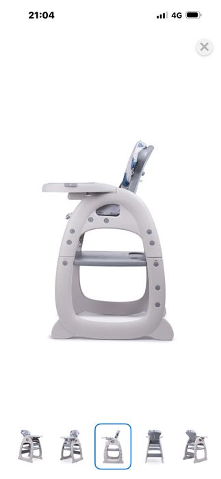 Детский стульчик для кормленич Babyton серый