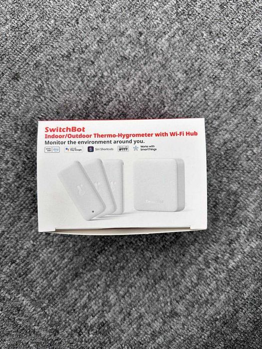 SwitchBot Indoor Outdoor Hygrometer Thermometer 3 Pack with Hub Mini