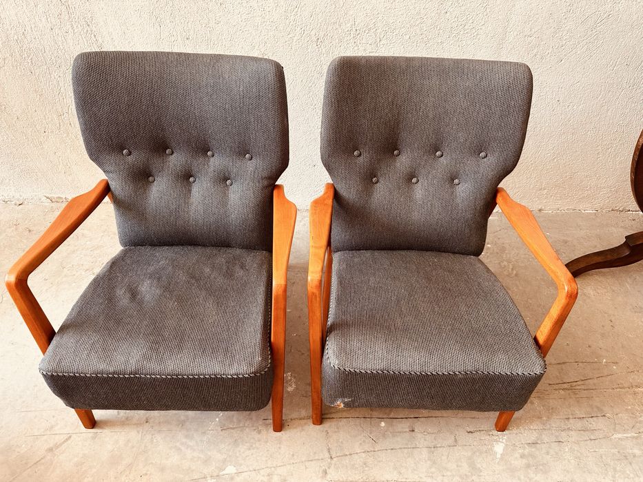 Винтидж датски кресла Danish Modern, тик, Svend Åge Eriksen стил, 1968–1974