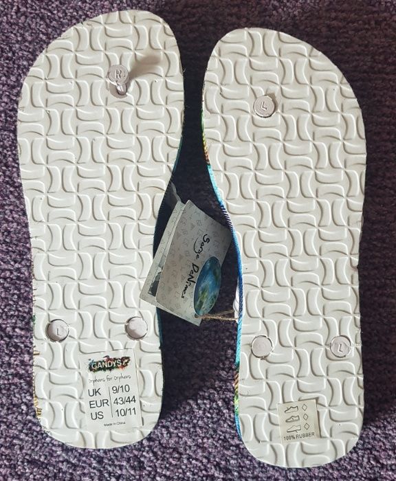 Slapi Gandy's, marimea 43/44 EUR (10/11US), din cauciuc, noi