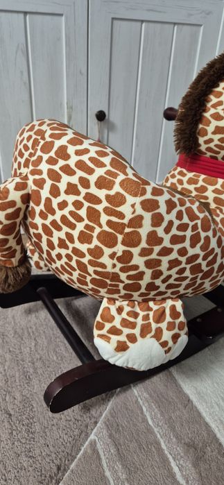 Дървена люлка за яздене жираф Moni