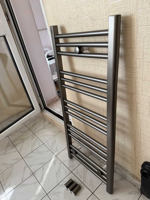 Алуминиева лира за баня сива - габарит 40х90 см - 426W