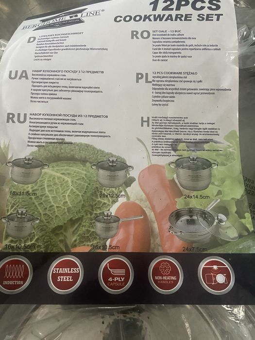 Set oale inox set 12 piese