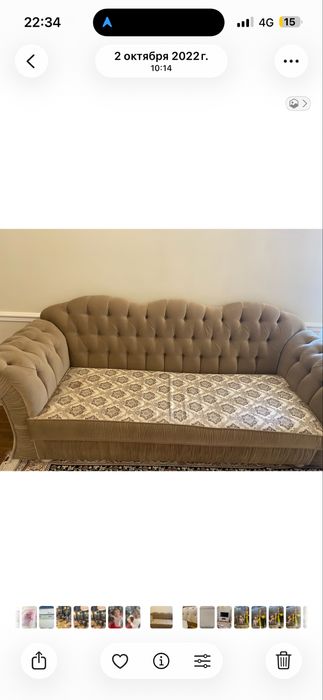 Диван с подушками и два кресла