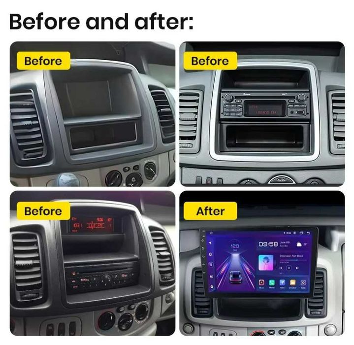 Navigatie Android Renault Trafic , Carplay Android Auto + Camera