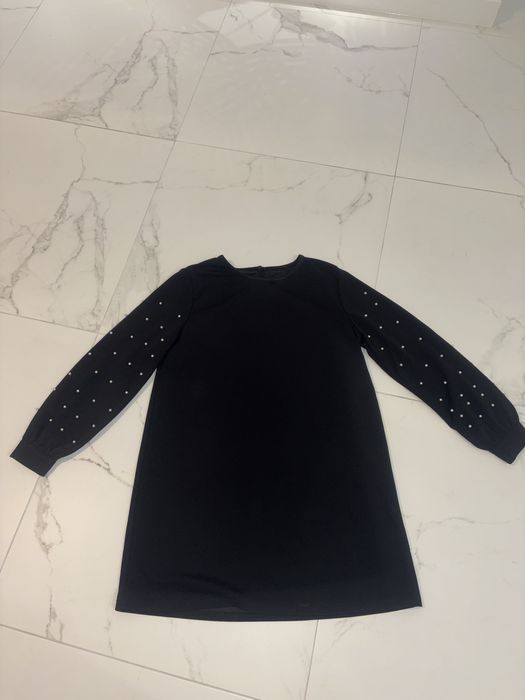 Дамска черна туника с перли
