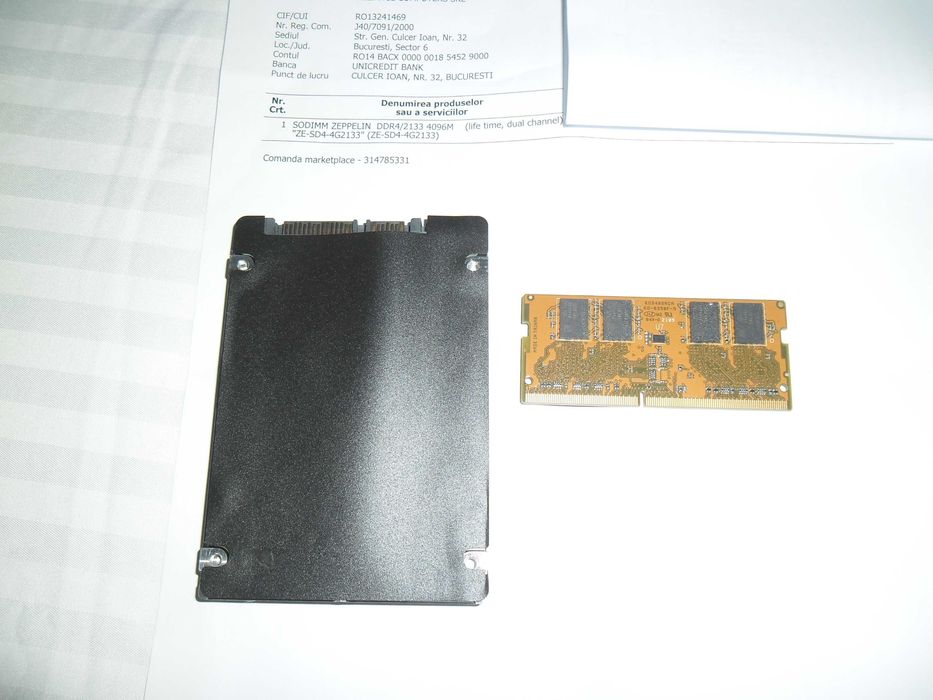 Hard 1T si memorie 4GB DDR4 Laptop