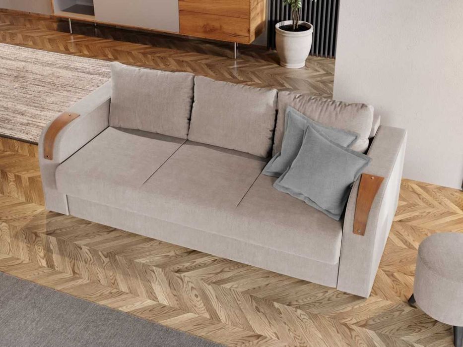 Canapea Extensibila Morelia Crem - Transport Gratuit in 4-10 zile