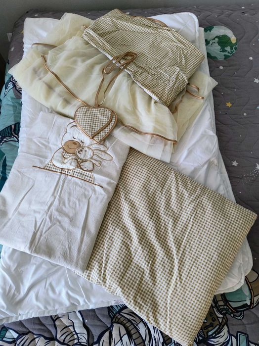 Set lenjerie patut bebe 60*120, Mamo Tato, 9 piese