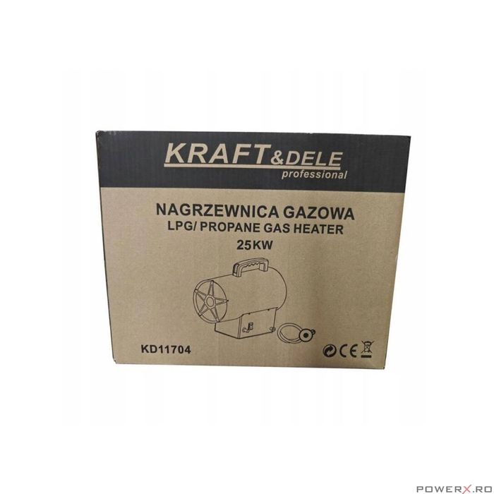 Tun, incalzitor pentru caldura pe gaz, 25kW, Kraft
