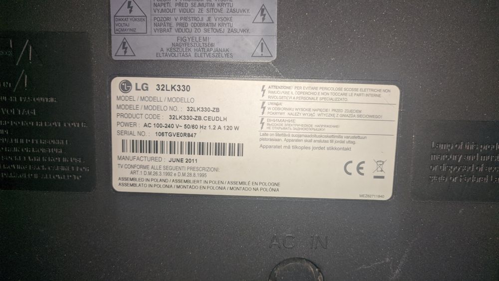 Televizor LG cu defect