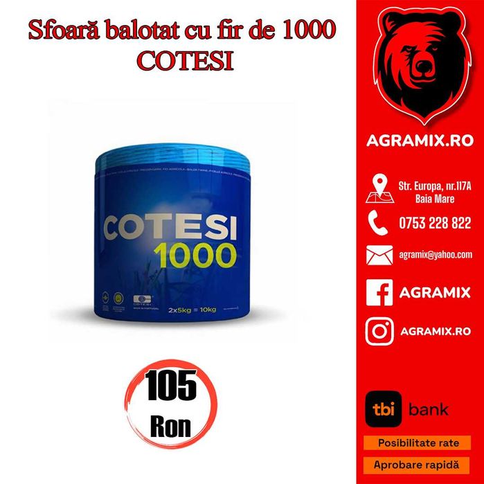 Sfoara pentru baloti folie baloti plasa Agramix