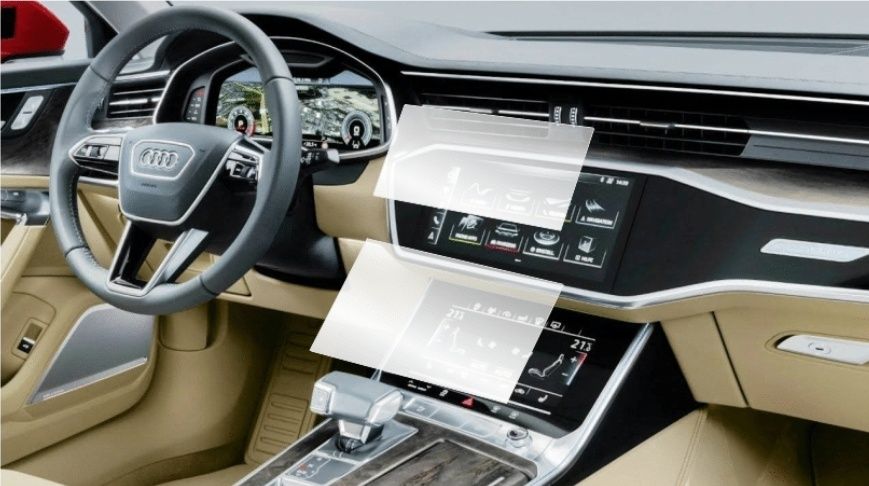 Folie sticla protectie  navigatie si clima Audi A6 , A7,  Q8