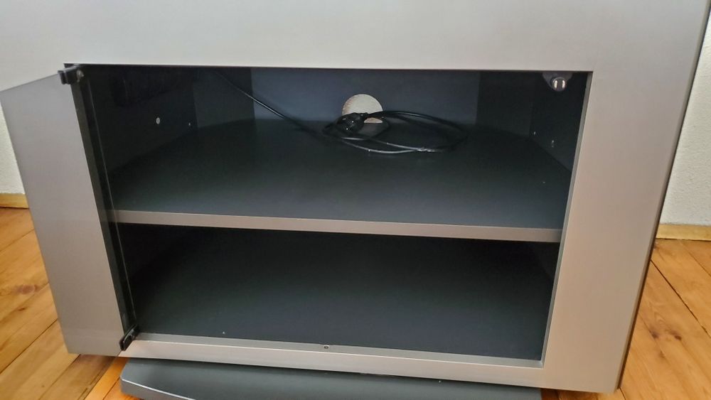 Телевизионен шкаф сив МДФ