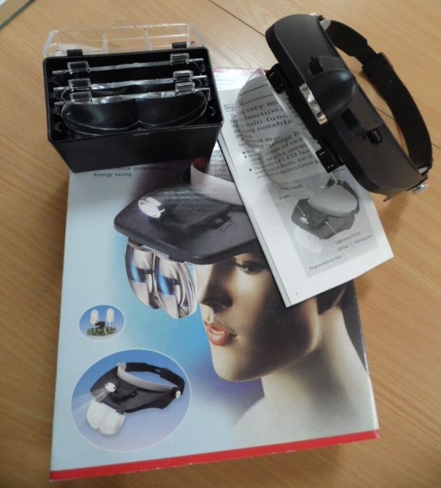 Бинокулярные очки лупа  4 шт, сменные линзы