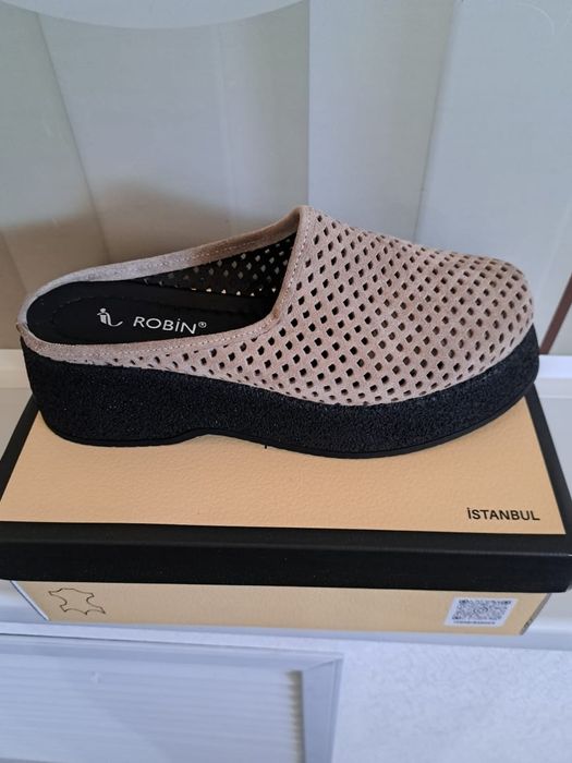 Шлепанцы женские, удобные,кожаные