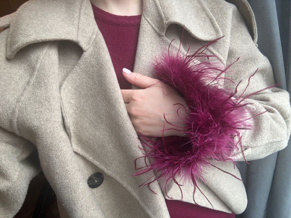 Уникален пуловер с пера пух