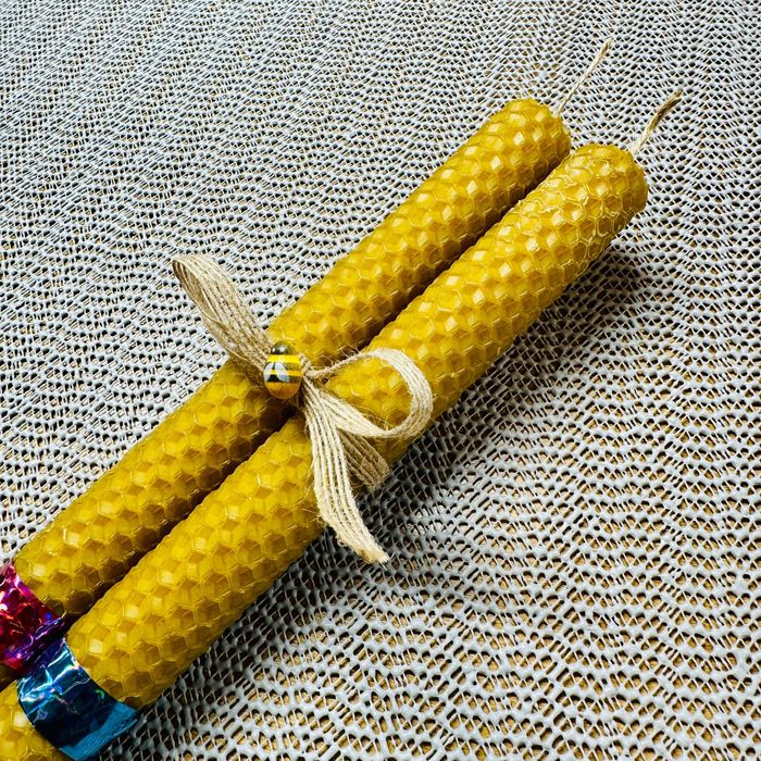 Ритуални сватбени свещи 2 броя ръчно направени