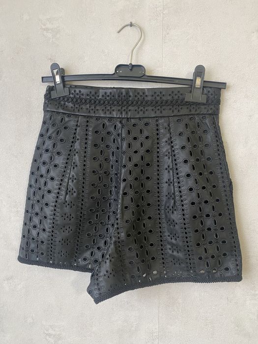 Zara панталон къс еко кожа