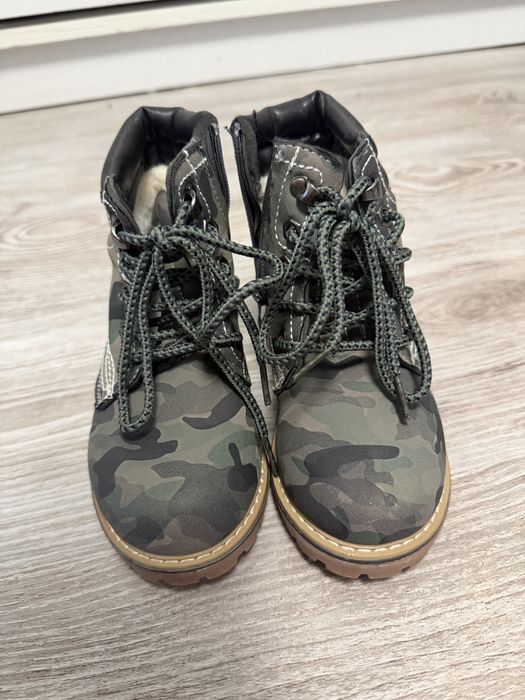 Ghete copii imblanite army marimea 28