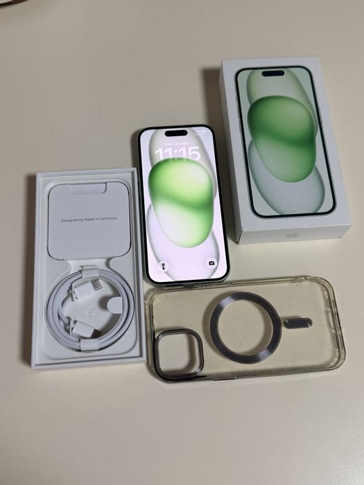 iPhone 15  5G 128GB Ca Nou Titanium Gren Verde