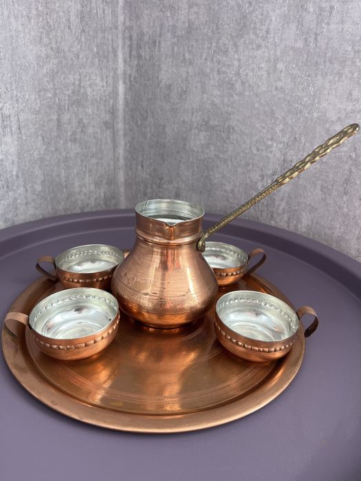 Комплект за турско кафе от мед