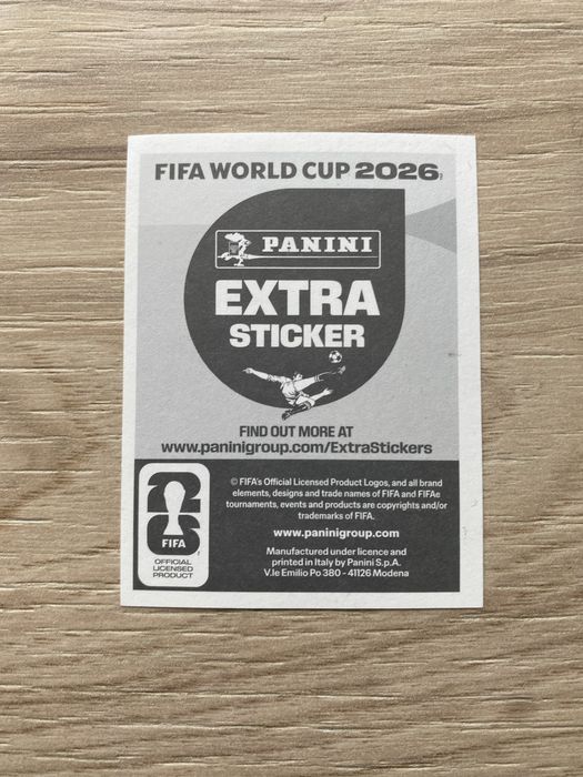 Florian Wirtz Extra Sticker Panini World cup 2026