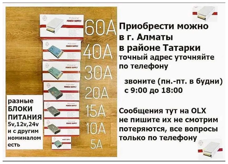 блок питания на 12 / 24 / 36 / 48 вольт 360 ватт и другие