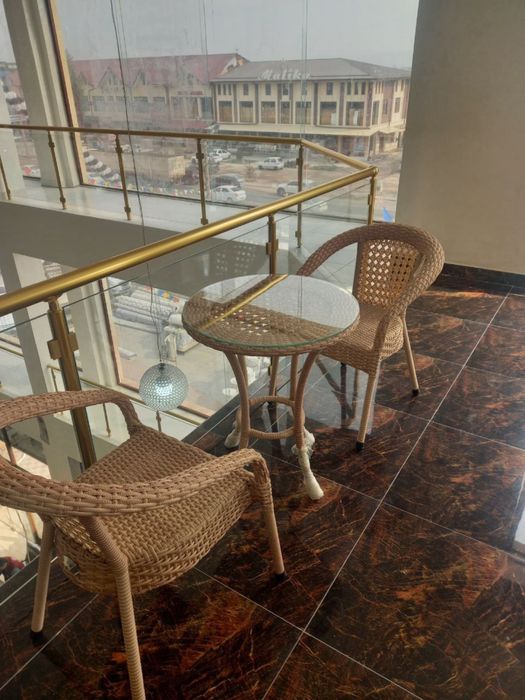 Садовый плетёный комплект стол стул Ротанг тукима мебел на заказ