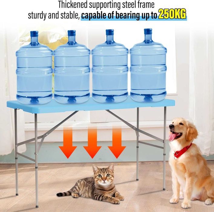 Сгъваема маса за груминг на домашни любимци с рамо и примка, 117 см