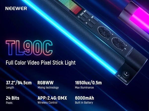 Neewer TL90C RGB LED свет 90 см — новый, есть доставка, есть гарантия