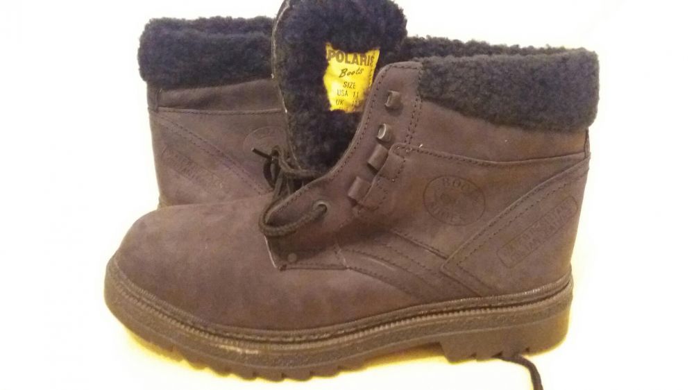 Bocanci tip ghete 45 , 46 POLARIS -piele si blana naturala