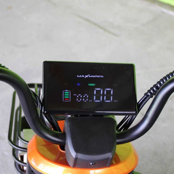 Двуместна електрическа триколка Pudding 1800W-48V-20Ah-ORANGE